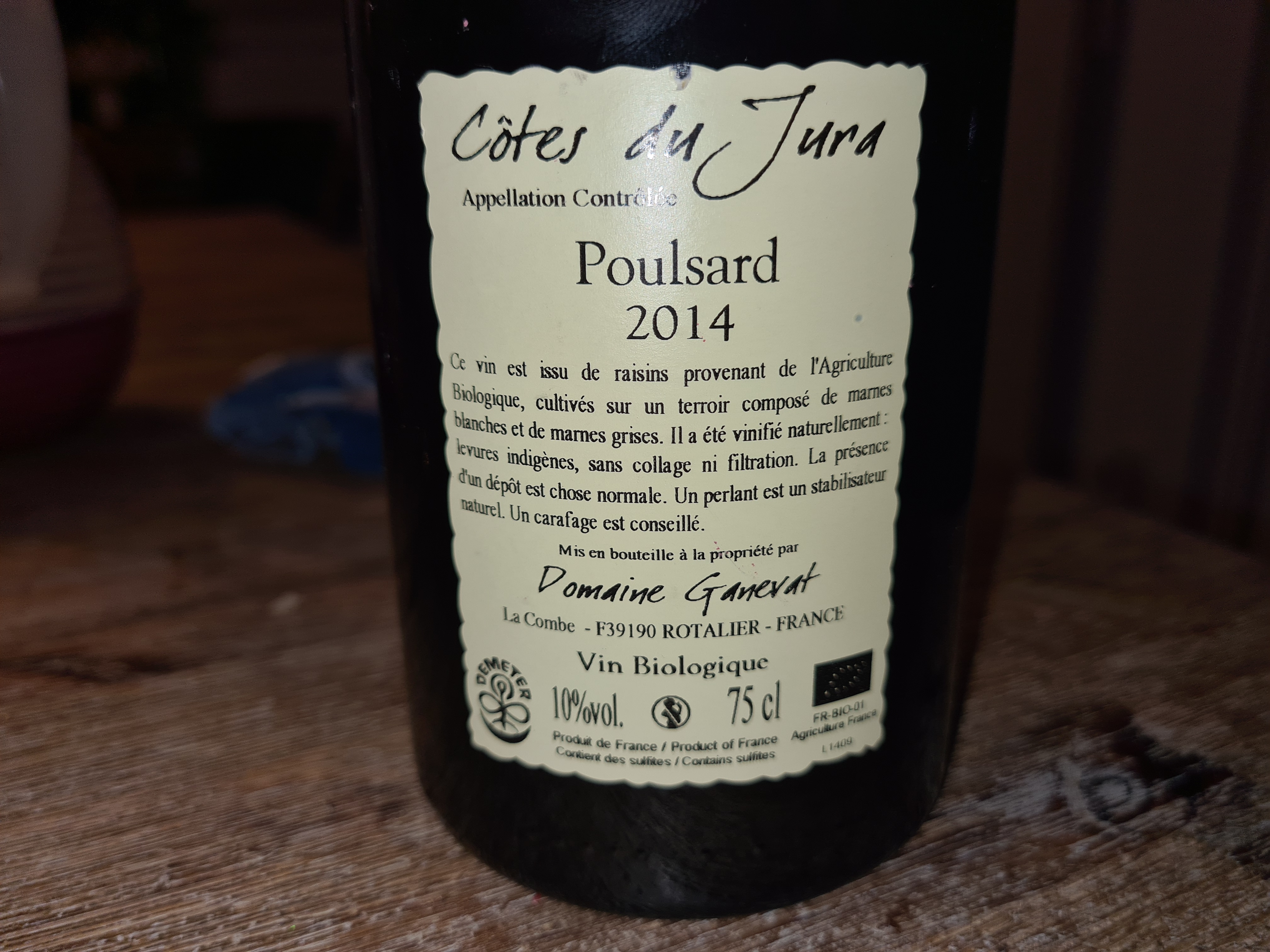 CUVEE DE L'ENFANT TERRIBLE 2014