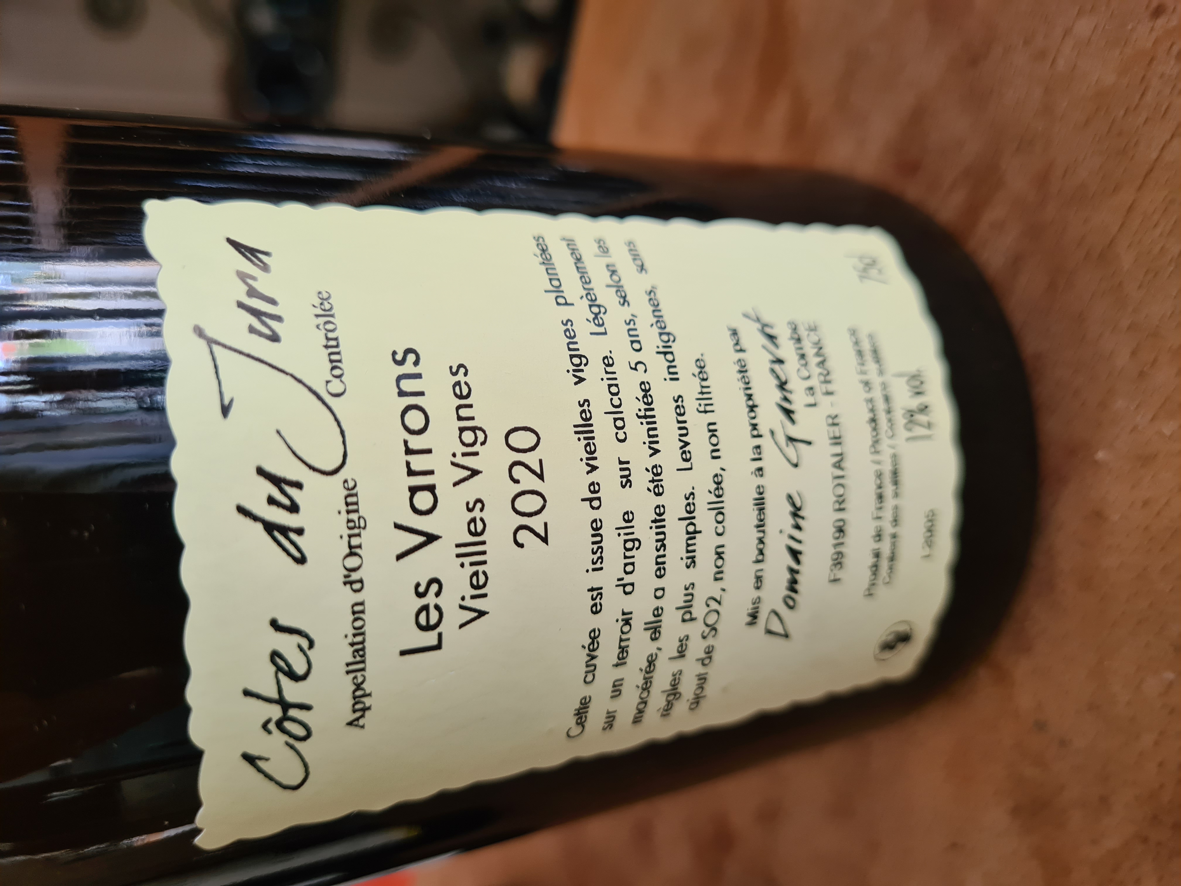 LES VARRONS VIEILLES VIGNES 2020